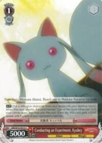 Conducting an Experiment, Kyubey - Puella Magi Madoka Magica the Movie -Rebellion- - Weiss Schwarz card