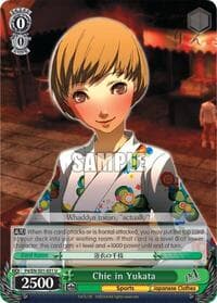 Chie in Yukata - Persona 4 ver.E - Weiss Schwarz card
