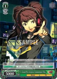 P-1 Grand Prix Exclusive Commentator! Rise - Persona 4 ver.E - Weiss Schwarz card