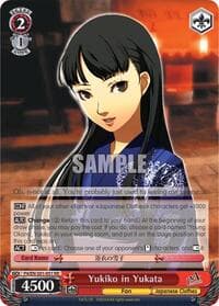 Yukiko in Yukata - Persona 4 ver.E - Weiss Schwarz card