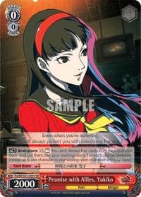 Promise with Allies, Yukiko (SR) - Persona 4 ver.E - Weiss Schwarz card