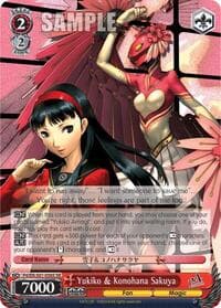 Yukiko & Konohana Sakuya (SR) - Persona 4 ver.E - Weiss Schwarz card