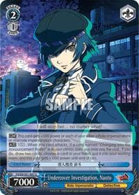 Undercover Investigation, Naoto - Persona 4 ver.E - Weiss Schwarz card