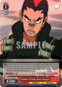 Member of Nudist Beach, Kinagase - KILL la KILL - Weiss Schwarz card