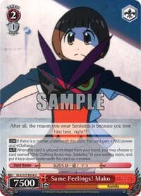 Same Feelings! Mako - KILL la KILL - Weiss Schwarz card