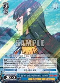 Before the Final Battle, Satsuki (SR) - KILL la KILL - Weiss Schwarz card