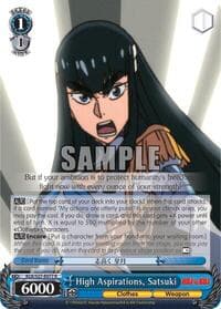 High Aspirations, Satsuki - KILL la KILL - Weiss Schwarz card