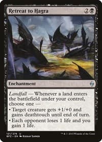 Retreat to Hagra - Battle for Zendikar - Magic: The Gathering card