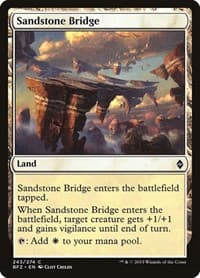 Sandstone Bridge - Battle for Zendikar - Magic: The Gathering card