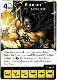 Batman - Instill Great Fear - War of Light - Dice Masters card