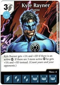 Kyle Rayner - Artist - War of Light - Dice Masters card
