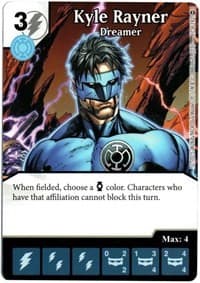 Kyle Rayner - Dreamer - War of Light - Dice Masters card