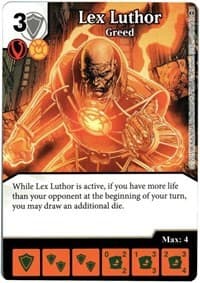 Lex Luthor - Greed - War of Light - Dice Masters card