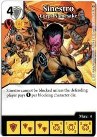 Sinestro - Corps Namesake - War of Light - Dice Masters card