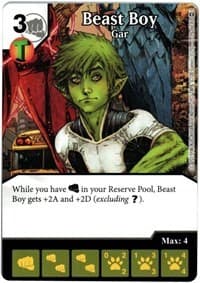 Beast Boy - Gar - War of Light - Dice Masters card