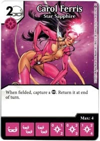 Carol Ferris - Star Sapphire - War of Light - Dice Masters card