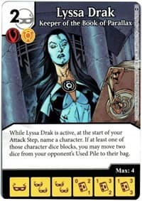 Lyssa Drak - Keeper of the Book of Parallax - War of Light - Dice Masters card