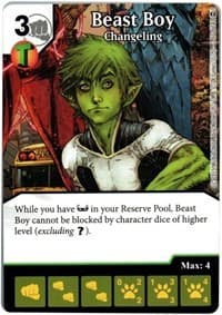Beast Boy - Changeling - War of Light - Dice Masters card