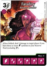 Fatality - Bounty Hunter - War of Light - Dice Masters card