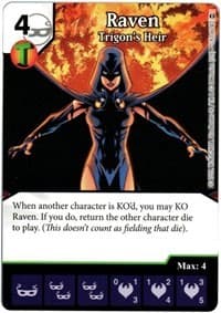 Raven - Trigon's Heir - War of Light - Dice Masters card