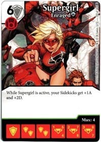 Supergirl - Enraged - War of Light - Dice Masters card