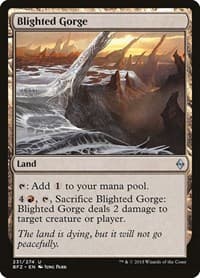 Blighted Gorge - Battle for Zendikar - Magic: The Gathering card
