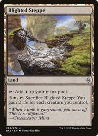 Blighted Steppe - Battle for Zendikar - Magic: The Gathering card