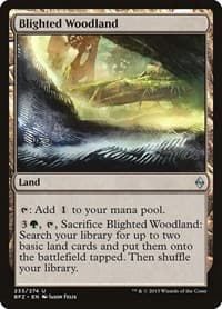 Blighted Woodland - Battle for Zendikar - Magic: The Gathering card