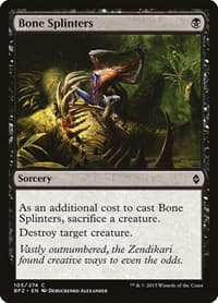 Bone Splinters - Battle for Zendikar - Magic: The Gathering card