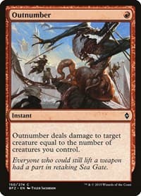 Outnumber - Battle for Zendikar - Magic: The Gathering card