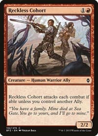 Reckless Cohort - Battle for Zendikar - Magic: The Gathering card
