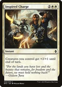 Inspired Charge - Battle for Zendikar - Magic: The Gathering card