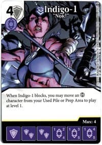 Indigo-1 - "Nok!" - War of Light - Dice Masters card