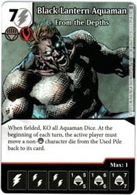 Black Lantern Aquaman - From the Depths - War of Light - Dice Masters card