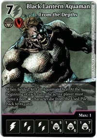 Black Lantern Aquaman - From the Depths (Full Art) - War of Light - Dice Masters card
