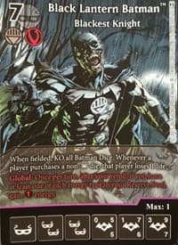 Black Lantern Batman - Blackest Knight (Full Art) - War of Light - Dice Masters card