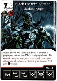 Black Lantern Batman - Blackest Knight - War of Light - Dice Masters card
