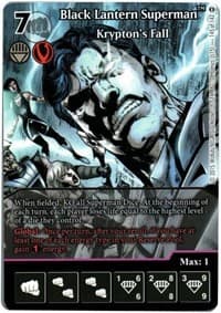 Black Lantern Superman - Krypton's Fall (Full Art) - War of Light - Dice Masters card