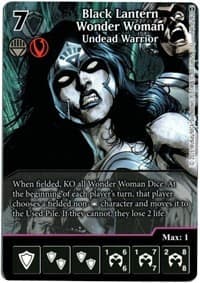 Black Lantern Wonder Woman - Undead Warrior (Full Art) - War of Light - Dice Masters card