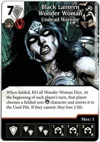 Black Lantern Wonder Woman - Undead Warrior - War of Light - Dice Masters card