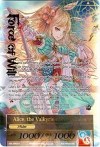 Alice, the Girl in the Looking Glass // Alice, the Valkyrie of Fairy Tales (Full Art) - The Seven Kings of the Lands - Force of Will card