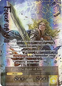 Faria, the Sacred Queen // Faria, the Ruler of God Sword (Full Art) - The Seven Kings of the Lands - Force of Will card