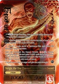 Melgis, the Flame King // Melgis, the One Charmed by the Demon Sword (Full Art) - The Seven Kings of the Lands - Force of Will card