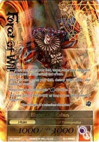 Blazer Gill Rabus (Full Art) - The Seven Kings of the Lands - Force of Will card
