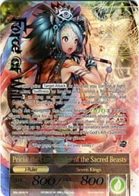 Pricia, the Beast Lady // Pricia, the Commander of the Sacred Beasts (Full Art) - The Seven Kings of the Lands - Force of Will card