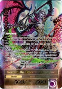 Rezzard, the Undead Lord // Rezzard, the Desecrating Vampire (Full Art) - The Seven Kings of the Lands - Force of Will card