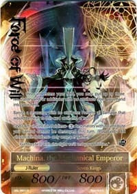 Machina, the Machine Lord // Machina, the Mechanical Emperor (Full Art) - The Seven Kings of the Lands - Force of Will card