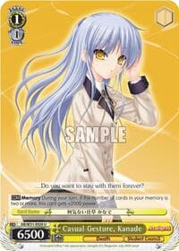 Casual Gesture, Kanade - Angel Beats! Re:Edit - Weiss Schwarz card