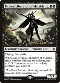 Drana, Liberator of Malakir - Prerelease Cards - Magic: The Gathering card