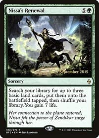 Nissa's Renewal - Prerelease Cards - Magic: The Gathering card